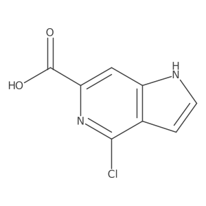 4-chloro-1H-Pyrrolo[3,2-c]pyridine-6-carboxylic acid Structure