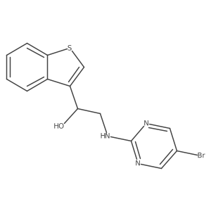 1-(1-Benzothiophen-3-yl)-2-[(5-bromopyrimidin-2-yl)amino]ethan-1-ol结构式