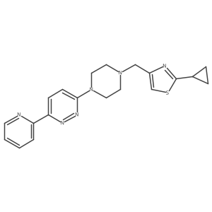 2-Cyclopropyl-4-[[4-(6-pyridin-2-ylpyridazin-3-yl)piperazin-1-yl]methyl]-1,3-thiazole结构式