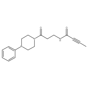 N-[3-Oxo-3-(4-phenylpiperazin-1-yl)propyl]but-2-ynamide结构式