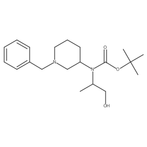 tert-butyl N-(1-benzylpiperidin-3-yl)-N-(1-hydroxypropan-2-yl)carbamate结构式