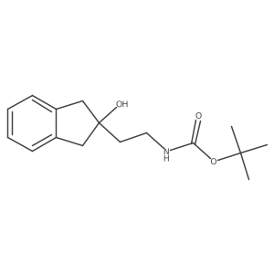 tert-butyl N-[2-(2-hydroxy-2,3-dihydro-1H-inden-2-yl)ethyl]carbamate结构式