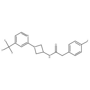 2-(4-fluorophenyl)-N-{1-[4-(trifluoromethyl)pyridin-2-yl]azetidin-3-yl}acetamide Structure