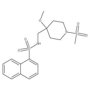 N-[(1-methanesulfonyl-4-methoxypiperidin-4-yl)methyl]naphthalene-1-sulfonamide Structure