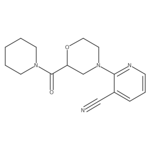 2-[2-(Piperidine-1-carbonyl)morpholin-4-yl]pyridine-3-carbonitrile Structure