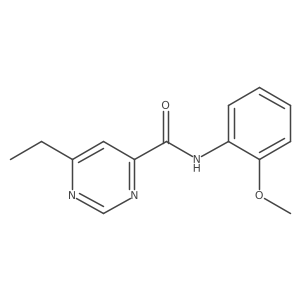 6-ethyl-N-(2-methoxyphenyl)pyrimidine-4-carboxamide结构式