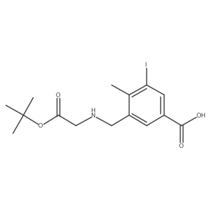 3-({[2-(Tert-butoxy)-2-oxoethyl]amino}methyl)-5-iodo-4-methylbenzoic acid结构式