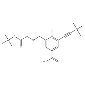3-{[2-(Tert-butoxy)-2-oxoethoxy]methyl}-4-methyl-5-[2-(trimethylsilyl)ethynyl]benzoic acid结构式