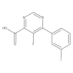 5-Fluoro-6-(3-iodophenyl)pyrimidine-4-carboxylic acid Structure