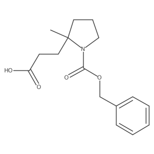 3-[(2S)-1-[(benzyloxy)carbonyl]-2-methylpyrrolidin-2-yl]propanoic acid Structure
