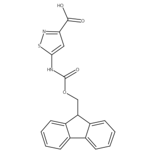 5-({[(9H-fluoren-9-yl)methoxy]carbonyl}amino)-1,2-thiazole-3-carboxylic acid结构式