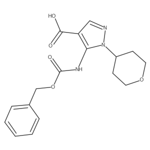 5-{[(benzyloxy)carbonyl]amino}-1-(oxan-4-yl)-1H-pyrazole-4-carboxylic acid Structure