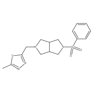 2-{[5-(Benzenesulfonyl)-octahydropyrrolo[3,4-c]pyrrol-2-yl]methyl}-5-methyl-1,3,4-oxadiazole Structure