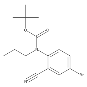 tert-butyl N-(4-bromo-2-cyanophenyl)-N-propylcarbamate Structure