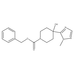 benzyl 4-hydroxy-4-(1-methyl-1H-1,2,4-triazol-5-yl)piperidine-1-carboxylate结构式