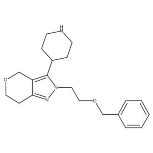 4-{2-[2-(benzyloxy)ethyl]-2H,4H,6H,7H-pyrano[4,3-c]pyrazol-3-yl}piperidine结构式