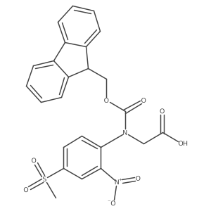 2-({[(9H-fluoren-9-yl)methoxy]carbonyl}(4-methanesulfonyl-2-nitrophenyl)amino)acetic acid结构式