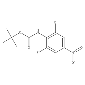 tert-butyl N-(2,6-difluoro-4-nitrophenyl)carbamate结构式