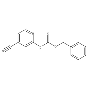 benzyl N-(5-cyanopyridazin-3-yl)carbamate结构式