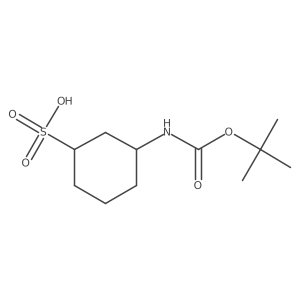 3-{[(Tert-butoxy)carbonyl]amino}cyclohexane-1-sulfonic acid结构式