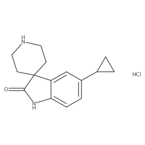 5-Cyclopropylspiro[indoline-3,4'-piperidin]-2-one hydrochloride结构式