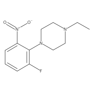 1-Ethyl-4-(2-fluoro-6-nitrophenyl)piperazine结构式