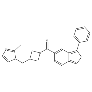 5-{3-[(2-methyl-1H-imidazol-1-yl)methyl]azetidine-1-carbonyl}-3-phenyl-2,1-benzoxazole Structure
