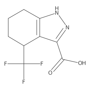 4-(trifluoromethyl)-4,5,6,7-tetrahydro-1H-indazole-3-carboxylic acid Structure