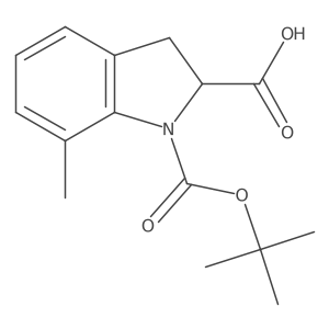 1-Tert-butoxycarbonyl-7-methyl-indoline-2-carboxylic acid Structure