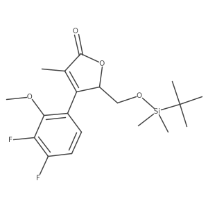 2(5H)-Furanone, 4-(3,4-difluoro-2-methoxyphenyl)-5-[[[(1,1-dimethylethyl)dimethylsilyl]oxy]methyl]-3-methyl-, (5S)- Structure
