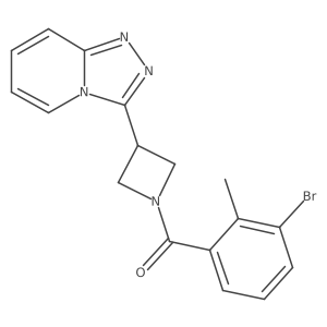1-(3-Bromo-2-methylbenzoyl)-3-{[1,2,4]triazolo[4,3-a]pyridin-3-yl}azetidine Structure