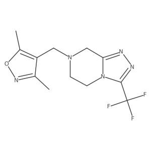 3,5-dimethyl-4-{[3-(trifluoromethyl)-5H,6H,7H,8H-[1,2,4]triazolo[4,3-a]pyrazin-7-yl]methyl}-1,2-oxazole结构式