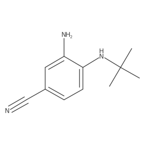 3-Amino-4-(tert-butylamino)benzonitrile结构式
