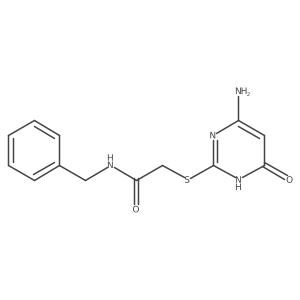 2-((4-amino-6-oxo-1,6-dihydropyrimidin-2-yl)thio)-N-benzylacetamide Structure