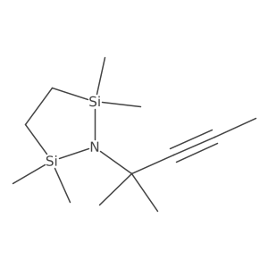 1-(1,1-Dimethyl-2-butynyl)-2,2,5,5-tetramethyl-1-aza-2,5-disilacyclopentane Structure