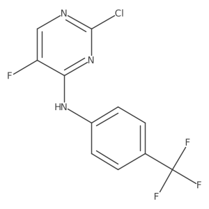 (2-Chloro-5-fluoropyrimidin-4-yl)-(4-trifluoromethylphenyl)amine结构式