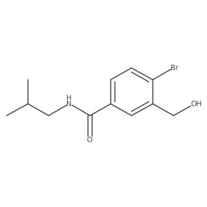 4-bromo-3-(hydroxymethyl)-N-isobutylbenzamide结构式