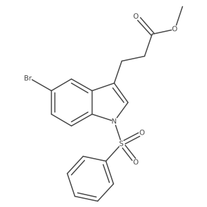 3-(1-Benzenesulfonyl-5-bromo-1H-indol-3-yl)-propionic acid methyl ester Structure