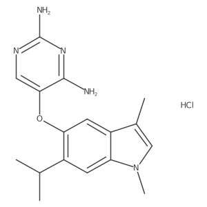 5-(6-Isopropyl-1,3-dimethyl-1h-indol-5-yloxy)pyrimidine-2,4-diamine hydrochloride Structure