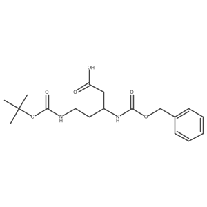 (R)-3-(((Benzyloxy)carbonyl)amino)-5-((tert-butoxycarbonyl)amino)pentanoic acid Structure