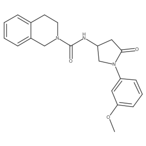 N-(1-(3-methoxyphenyl)-5-oxopyrrolidin-3-yl)-3,4-dihydroisoquinoline-2(1H)-carboxamide结构式