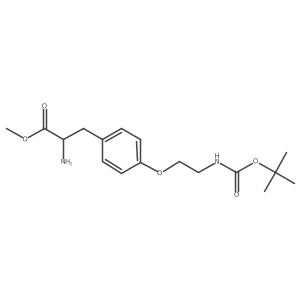 methyl (2S)-2-amino-3-[4-[2-(tert-butoxycarbonylamino)ethoxy]phenyl]propanoate Structure