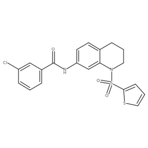 3-chloro-N-(1-(thiophen-2-ylsulfonyl)-1,2,3,4-tetrahydroquinolin-7-yl)benzamide Structure