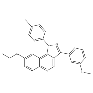 8-ethoxy-1-(4-fluorophenyl)-3-(3-methoxyphenyl)-1H-pyrazolo[4,3-c]quinoline结构式