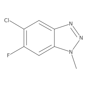 5-chloro-6-fluoro-1-methyl-1H-1,2,3-benzotriazole结构式