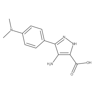 1H-Pyrazole-3-carboxylic acid, 4-amino-5-(4-(dimethylamino)phenyl)- Structure