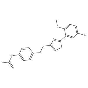 N-(4-{[2-(5-bromo-2-methoxyphenyl)-1,3-thiazol-4-yl]methylthio}phenyl)acetamid e Structure