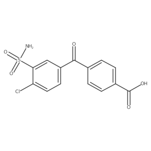 4-(4-Chloro-3-sulfamoyl-benzoyl)-benzoic acid Structure