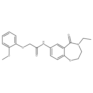N-(4-ethyl-5-oxo-2,3,4,5-tetrahydrobenzo[f][1,4]oxazepin-7-yl)-2-(2-methoxyphenoxy)acetamide Structure