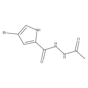 N'-acetyl-4-bromo-1H-pyrrole-2-carbohydrazide结构式